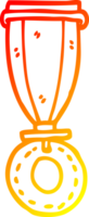 warme gradiënt lijntekening cartoon medaille png