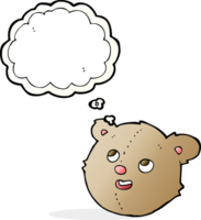 cartoon teddy bear head with thought bubble png