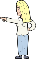 cartoon woman pointing png