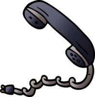 combiné de téléphone de dessin animé doodle png