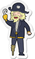 sticker of a cartoon pirate captain png