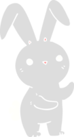 cute flat color style cartoon rabbit png