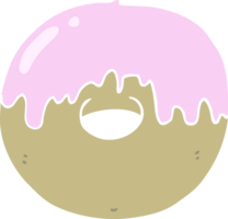 Cartoon-Donut im flachen Farbstil png