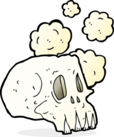 cráneo viejo polvoriento de dibujos animados png