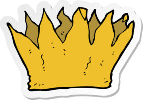 sticker of a cartoon paper crown png