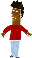 tecknad orolig man png