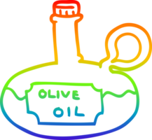 rainbow gradient line drawing cartoon olive oil png