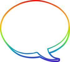 rainbow gradient line drawing cartoon red speech bubble png