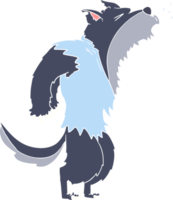 flat color style cartoon howling werewolf png