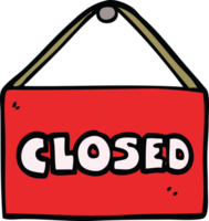 cartoon doodle closed sign png