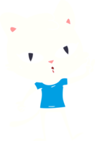 flat color style cartoon cat png