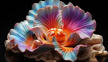 AI generated Vibrant underwater beauty fish, coral, and sea life in motion generated by AI photo