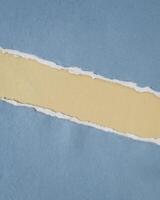 paper abstract in beige and blue pastel tones - collection of handmade rag papers, banner in vertical format photo