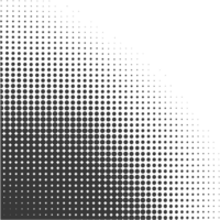 AI generated Silhouette of Halftone gradients with perfectly round black color only png