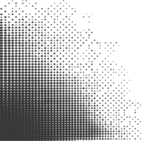 AI generated Silhouette of Halftone gradients with perfectly round black color only png