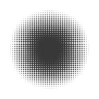 AI generated Silhouette of Halftone gradients with perfectly round black color only png