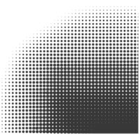 ai gerado silhueta do meio-tom gradientes com perfeitamente volta Preto cor só png