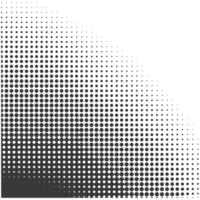 ai genererad silhuett av halvton gradienter med perfekt runda svart Färg endast png