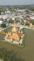 Golden Buddhist Temple In Chiang Rai video