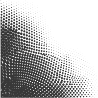 AI generated Silhouette of Halftone gradients with perfectly round black color only png