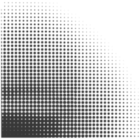 AI generated Silhouette of Halftone gradients with perfectly round black color only png