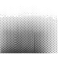 AI generated Silhouette of Halftone gradients with perfectly round black color only png