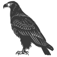 ai gegenereerd silhouet adelaar dier zwart kleur enkel en alleen vol lichaam png
