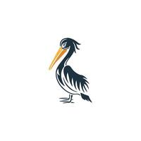 AI generated Beach Animal Pelican Bird Logo Vector illustration design.