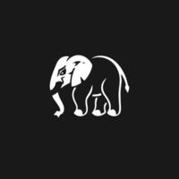 AI generated elephant logo style design Vector illustration of an elephant head