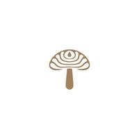 AI generated mushroom logo. mushroom silhouette vector illustration mushroom food consumption symbol design.