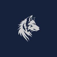 AI generated Luxury wolf head logo template mascot symbolabstract for Vector Vintage Design Element