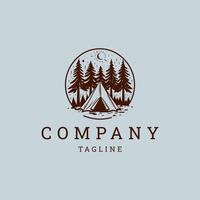 AI generated Camping logo vector design template