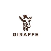 AI generated colored giraffe head and neck logo.Isolated concept vector animal with giraffe animal face in simple style.