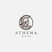 AI generated Athena the goddess vector logo design