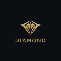 AI generated Diamond logo design stylish diamond success company icon vector