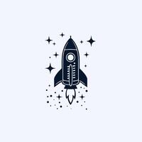 AI generated vector template Rocket launch logo concept design