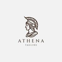 AI generated Athena the goddess vector logo design