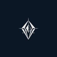 AI generated Diamond logo design stylish diamond success company icon vector