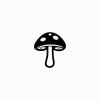 AI generated mushroom logo. mushroom silhouette vector illustration mushroom food consumption symbol design.