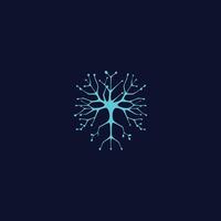 AI generated Human Neuron Logo Design, Symbol Vector