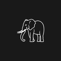 AI generated elephant logo style design Vector illustration of an elephant head