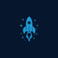 AI generated vector template Rocket launch logo concept design