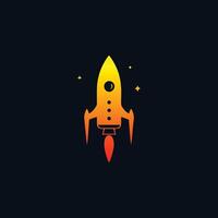 AI generated vector template Rocket launch logo concept design