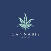 AI generated Cannabis logo design icon vector