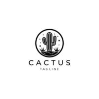 ai generado cactus logo vector icono diseño modelo