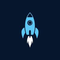 AI generated vector template Rocket launch logo concept design