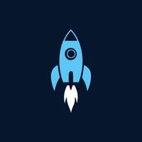 AI generated vector template Rocket launch logo concept design