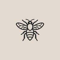 AI generated Honey bee logo company vector