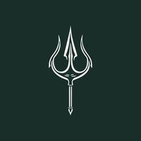 AI generated Trident logo icon Abstract forked spear sign Abstract forked spear sign. Vector illustration.