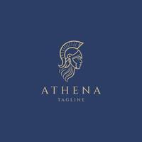 AI generated Athena the goddess vector logo design